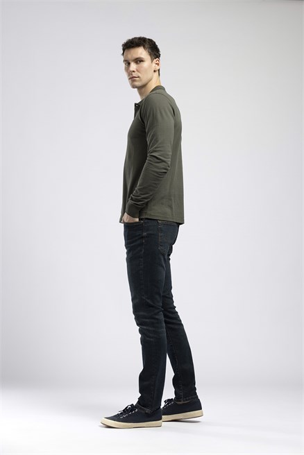 Jeff Erkek Skinny Fit Normal Bel Dar Paça Jean Mavi