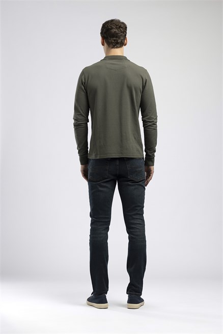 Jeff Erkek Skinny Fit Normal Bel Dar Paça Jean Mavi