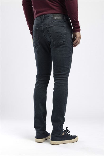 Jeff Erkek Skinny Fit Normal Bel Dar Paça Jean Lacivert