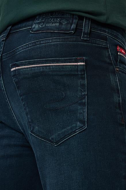 Jeff Erkek Skınny Süper Dar Kesim Normal Bel Dar Paça Jean Pantolon Mavi