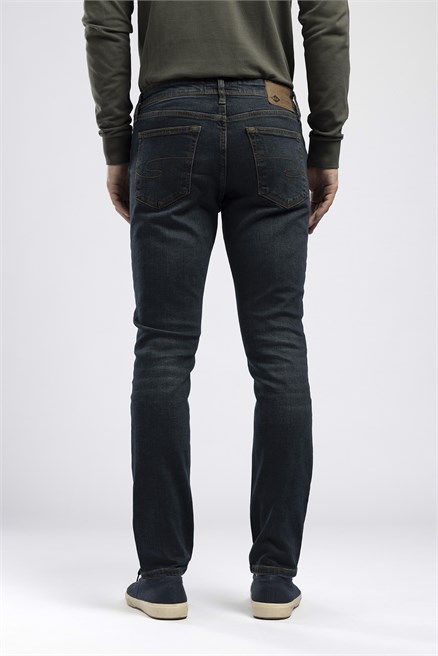 Jeff Erkek Skinny Fit Normal Bel Dar Paça Jean Mavi