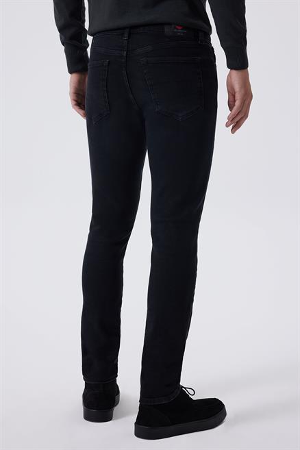 Jeff Erkek Skınny Süper Dar Kesim Normal Bel Dar Paça Jean Pantolon Siyah