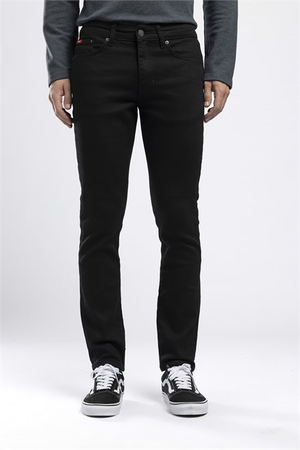 Jeff Erkek Skinny Fit Normal Bel Dar Paça Siyah