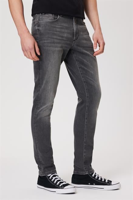 Jeff Erkek Skınny Süper Dar Kesim Normal Bel Dar Paça Jean Pantolon Gri