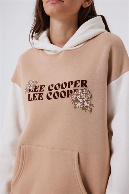 Jenny Kadın %100 Pamuk Sweatshirt Bej-Beyaz 