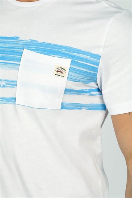 Jimm Erkek %100 Pamuk O Yaka T-Shirt Beyaz
