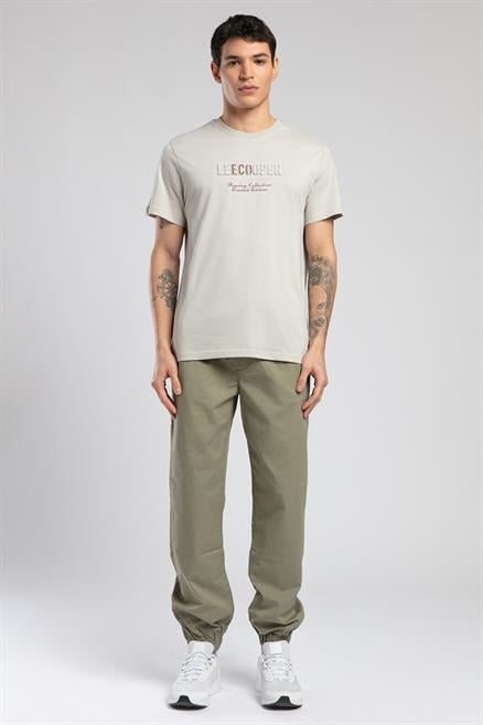 Jogger 2 Normal Bel Rahat Kesim Bilekte Lastikli Paça Haki Erkek Pantolon