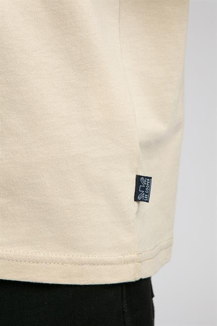 Jonat Erkek %100 Pamuk V Yaka T-Shirt Bej
