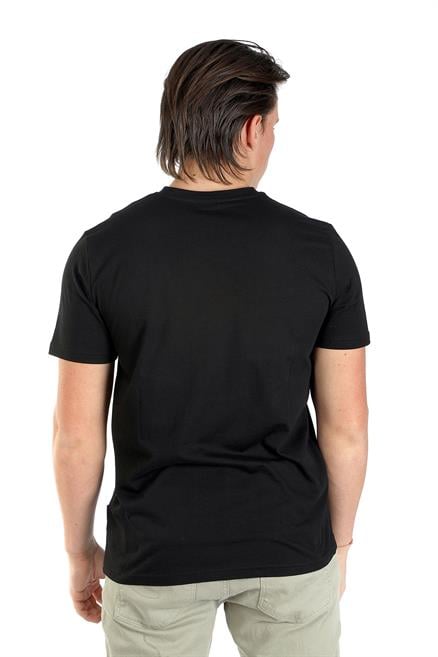 Jonat Erkek %100 Pamuk V Yaka T-Shirt Siyah