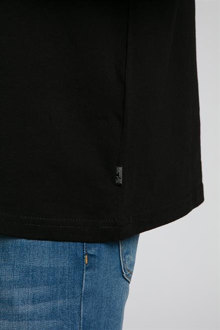 Jonat Erkek %100 Pamuk V Yaka T-Shirt Siyah