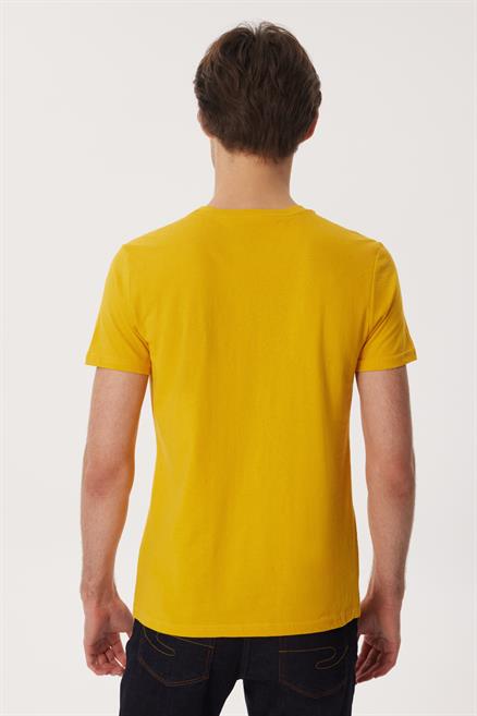 Joseph Erkek %100 Pamuk O Yaka T-Shirt Koyu Sarı