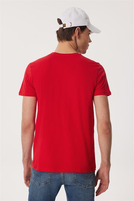 Joseph Erkek %100 Pamuk O Yaka T-Shirt Kırmızı