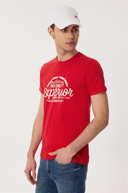 Joseph Erkek %100 Pamuk O Yaka T-Shirt Kırmızı