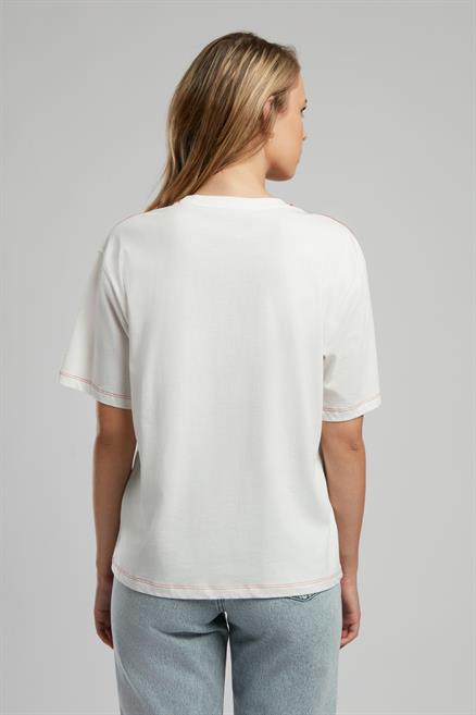 Karbe Kadın %100 Pamuk O Yaka T-Shirt Ekru-K