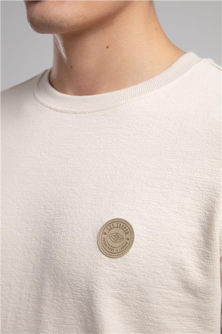 Lecosa Erkek O Yaka Sweatshirt Bej