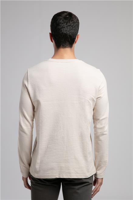 Lecosa Erkek O Yaka Sweatshirt Bej