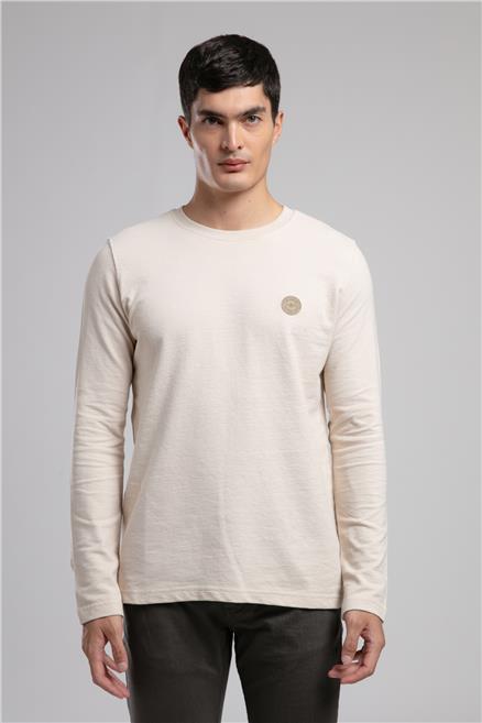 Lecosa Erkek O Yaka Sweatshirt Bej