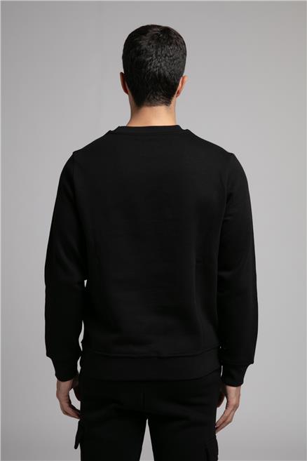 Lionel Erkek O Yaka Sweatshirt Siyah