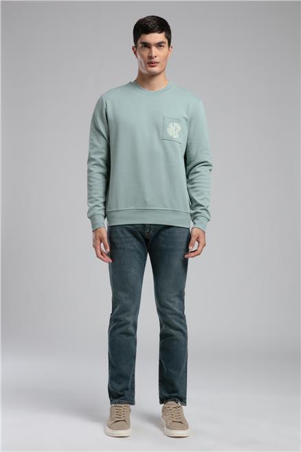 Livos Erkek O Yaka Sweatshirt Mint