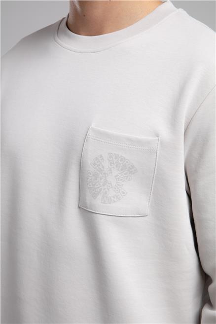 Livos Erkek O Yaka Sweatshirt Taş