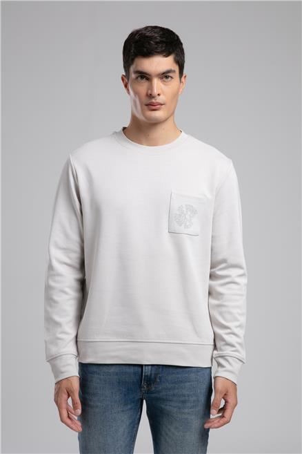 Livos Erkek O Yaka Sweatshirt Taş