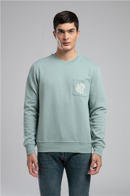 Livos Erkek O Yaka Sweatshirt Mint