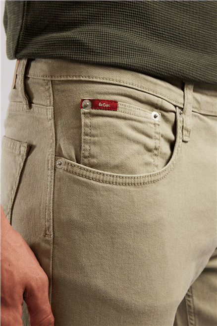 LONCE Erkek Slim Tapered Fit Pantolon Yeşil