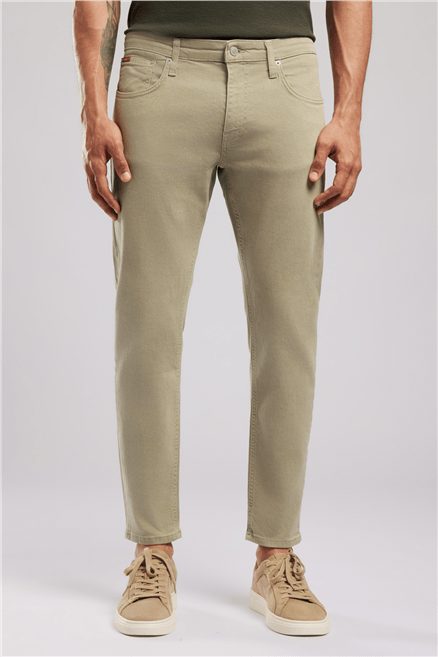 LONCE Erkek Slim Tapered Fit Pantolon Yeşil