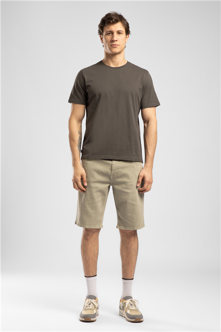 Lonceso Erkek Slim Tapered Fit Şort Yeşil