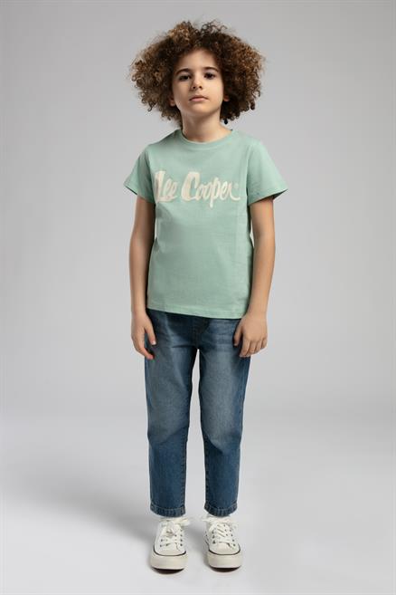 Londonlogo Erkek Çocuk %100 Pamuk T-Shirt Mint