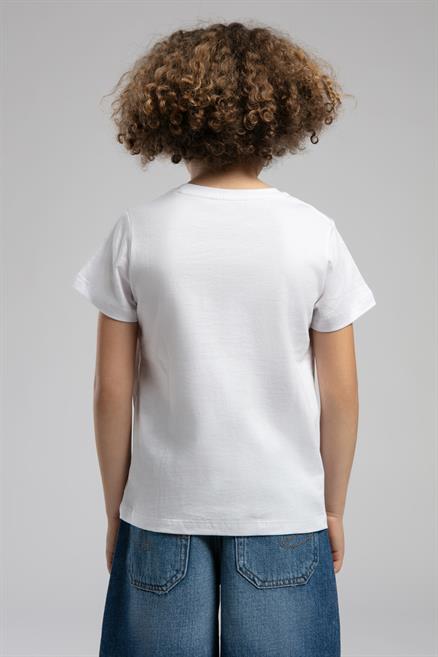Londonlogo Erkek Çocuk %100 Pamuk T-Shirt Beyaz-L