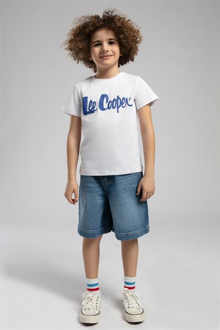 Londonlogo Erkek Çocuk %100 Pamuk T-Shirt Beyaz-L