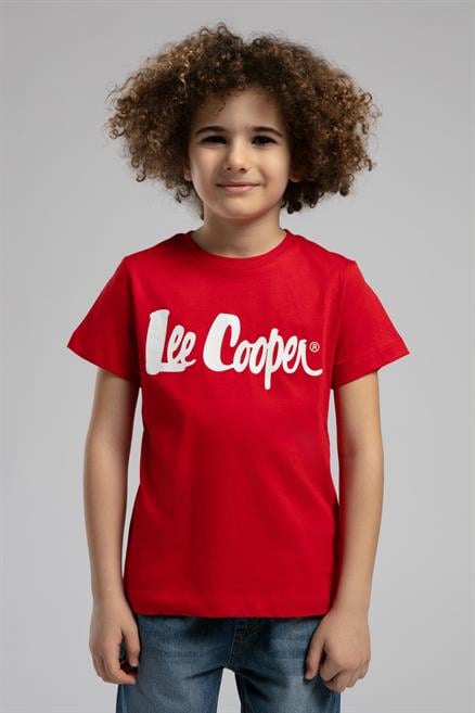 Londonlogo Erkek Çocuk %100 Pamuk T-Shirt Kırmızı