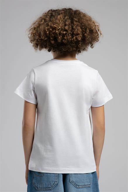 Londonlogo Erkek Çocuk %100 Pamuk T-Shirt Beyaz-K