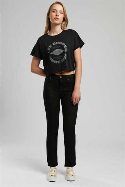 Lorina Kadın O Yaka T-Shirt Siyah