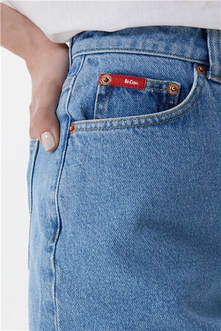 Lucy 1 Kadın %100 Pamuk Jean Şort Denim