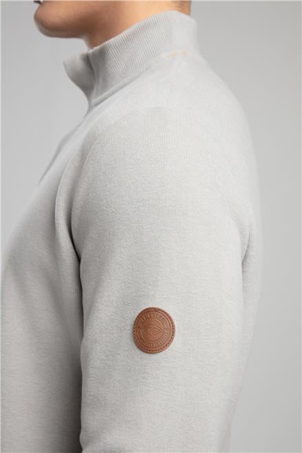 Luke Erkek Dik Yaka Sweatshirt Bej