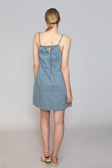 Mardy Kadın %100 Pamuk Jean Elbise Denim