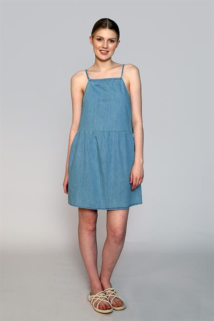 Mardy Kadın %100 Pamuk Jean Elbise Denim