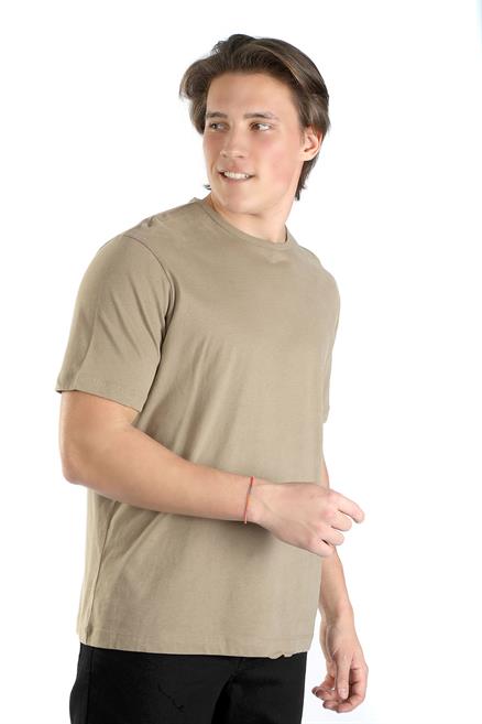 Marelo Erkek %100 Pamuk O Yaka T-Shirt Vizon
