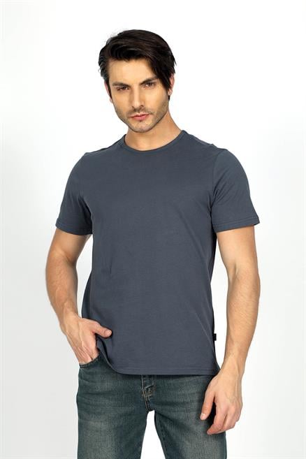 Marelo Erkek %100 Pamuk O Yaka T-Shirt İndigo