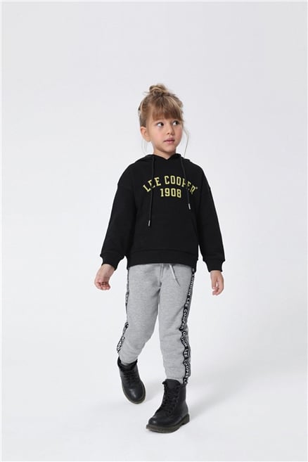 Matilda Kız Çocuk Kapüşonlu Sweatshirt Siyah