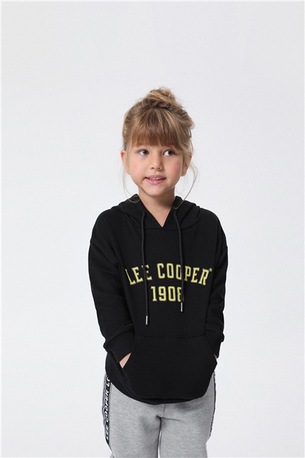 Matilda Kız Çocuk Kapüşonlu Sweatshirt Siyah