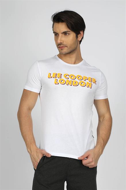 Mike Erkek %100 Pamuk O Yaka T-Shirt Beyaz
