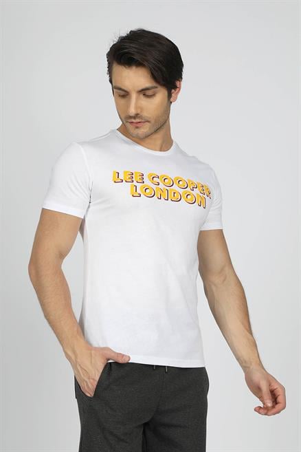 Mike Erkek %100 Pamuk O Yaka T-Shirt Beyaz