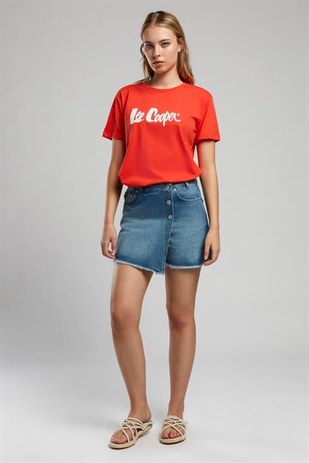 Mila Kadın %100 Pamuk Jean Şort Etek Denim