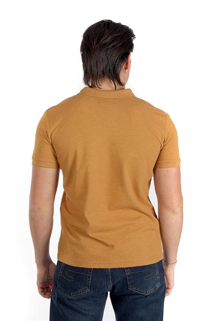 Miles Erkek Pike Polo Yaka T-Shirt Koyu Hardal