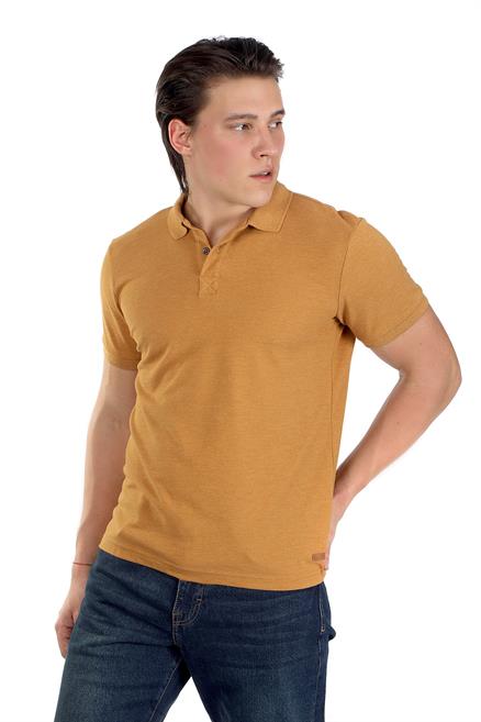 Miles Erkek Pike Polo Yaka T-Shirt Koyu Hardal