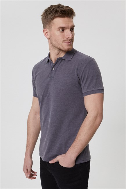 Miless Erkek Polo Yaka T-Shirt Antrasit