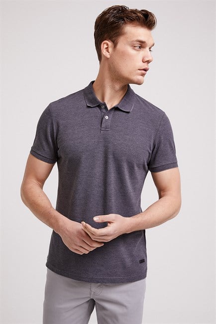 Miless Erkek Polo Yaka T-Shirt Antrasit